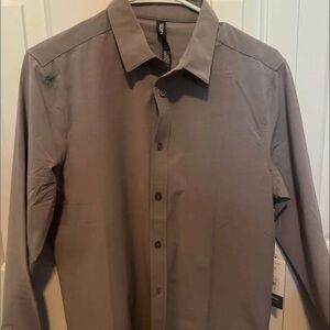 Vuori Men's Light Grey Button-Down Shirt
